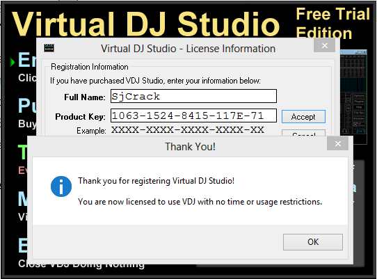 virtual dj keycode